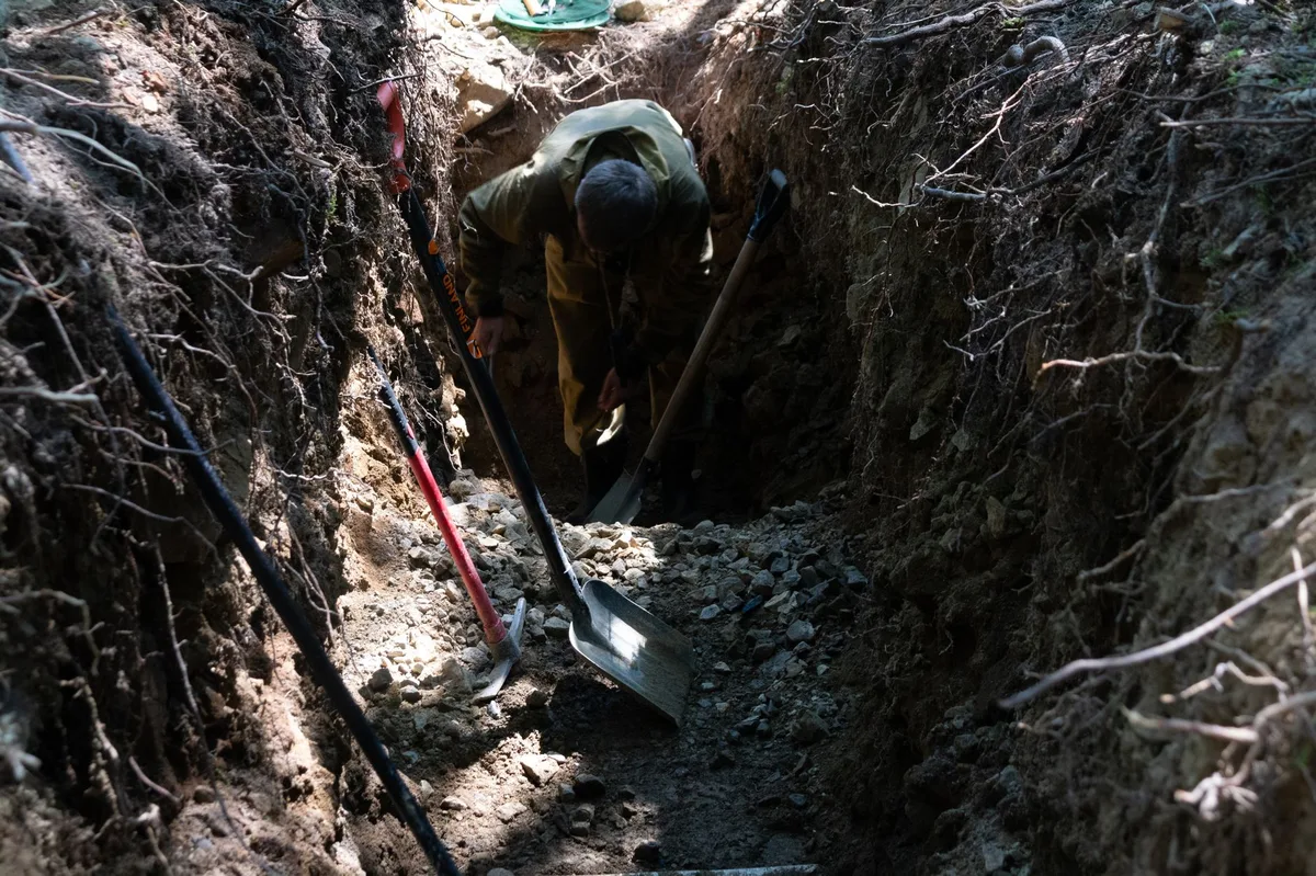 trenching for irrigation