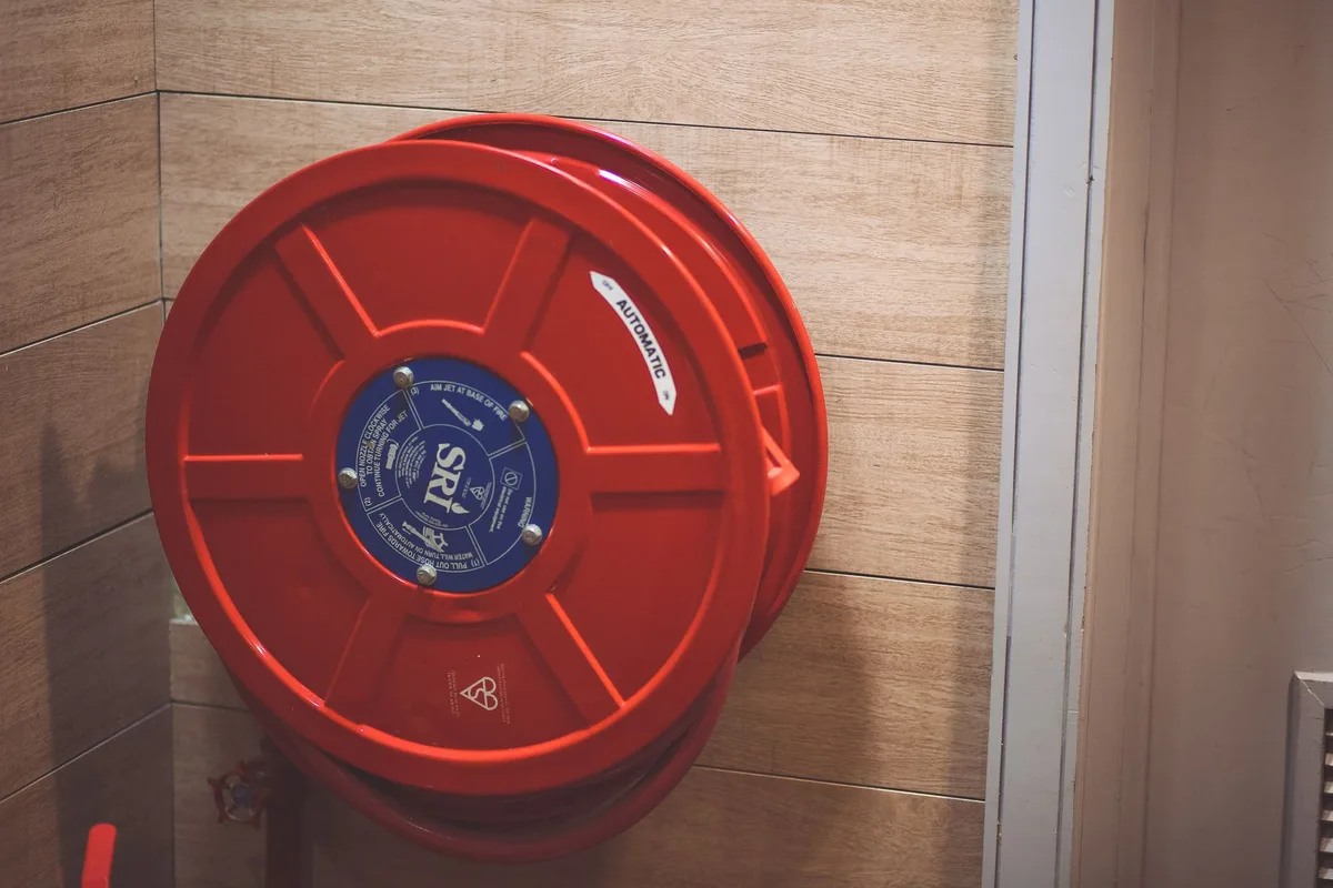 wall-mounted hose reel installation