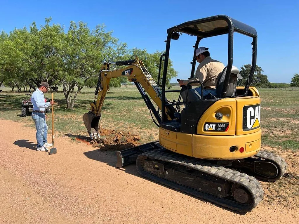 water line trench digging