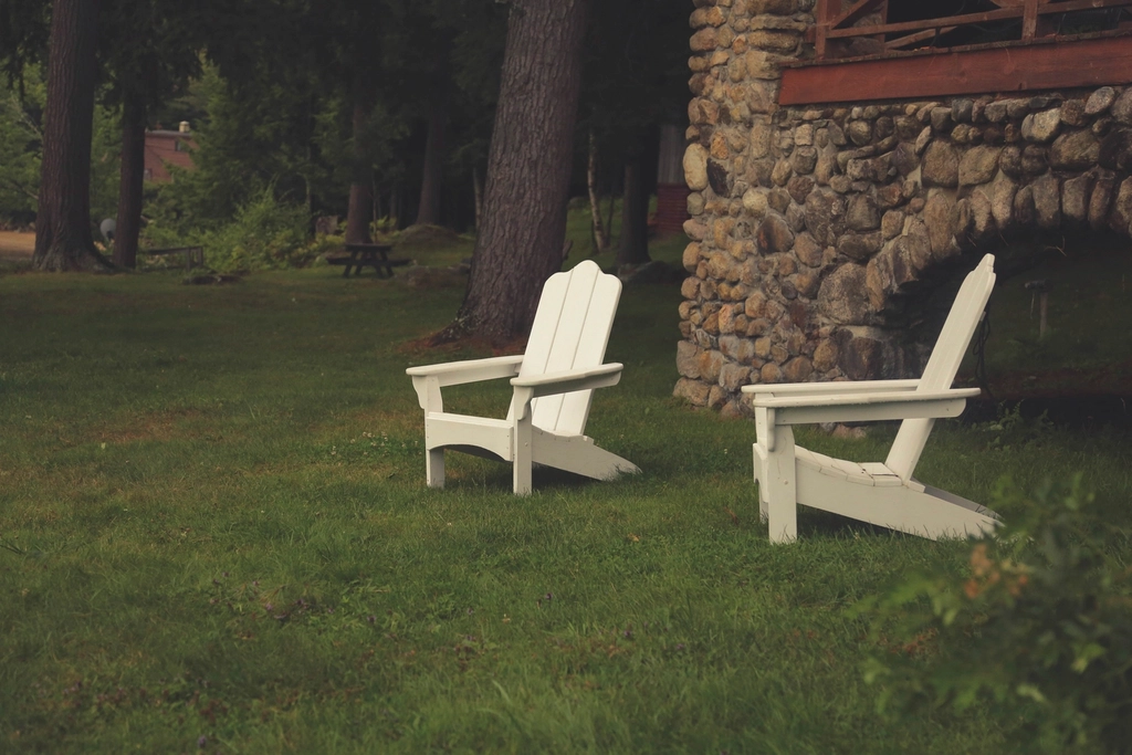 adirondack chairs backyard