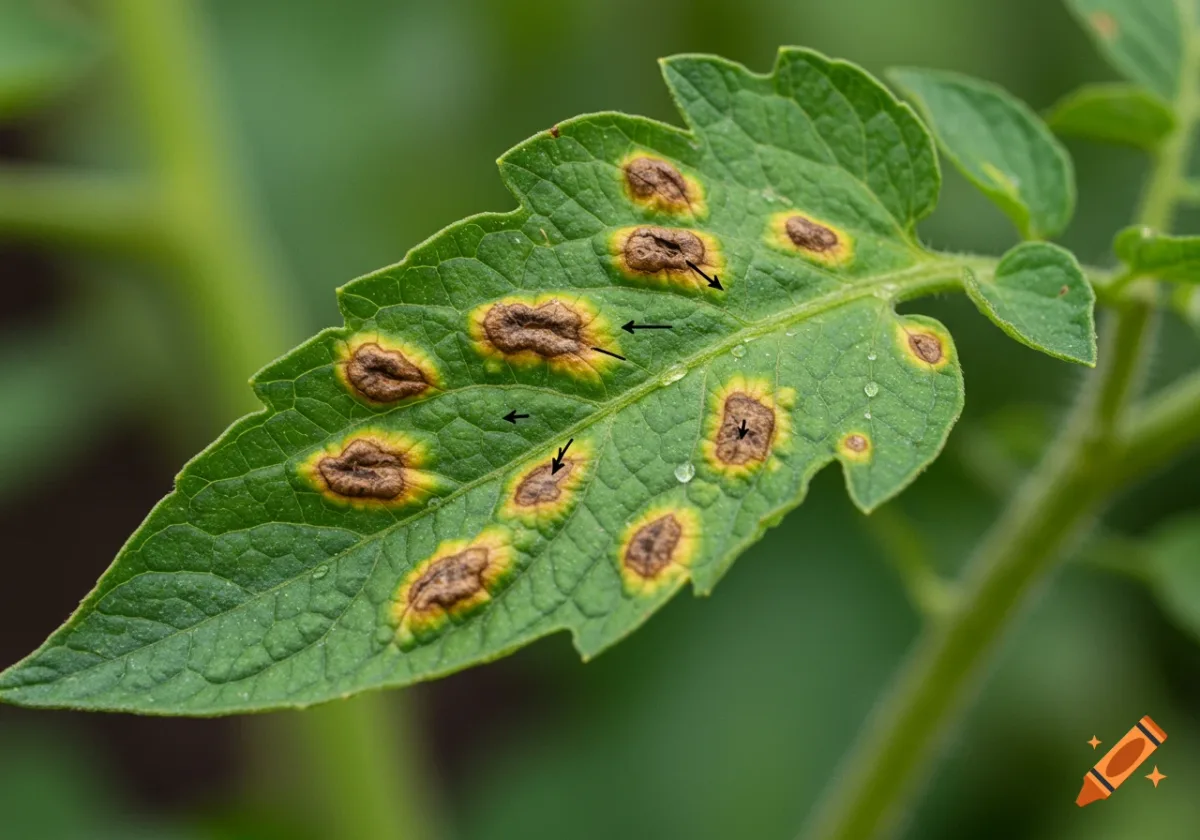 Are brown spots on tomato leaves early blight, septoria, or something else?