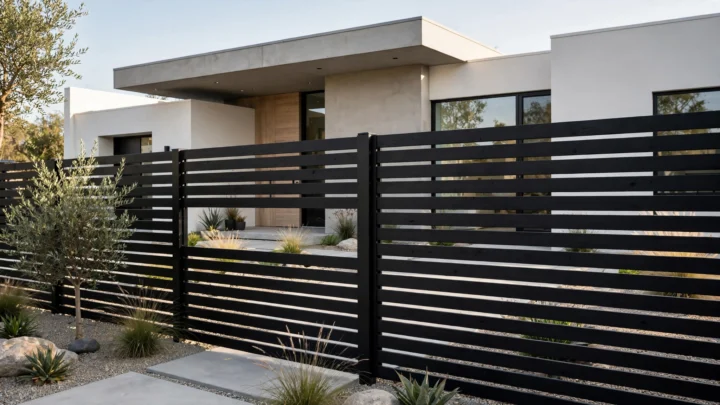25 Modern House Fence Ideas for Sleek Contemporary Curb Appeal