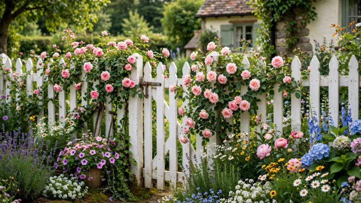 31 Cottage Garden Fence Ideas for Romantic Rustic Charm