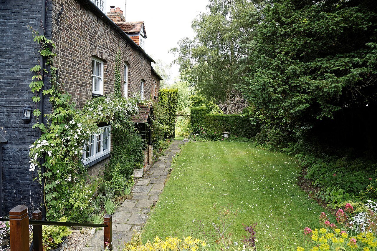 English cottage garden herbaceous border