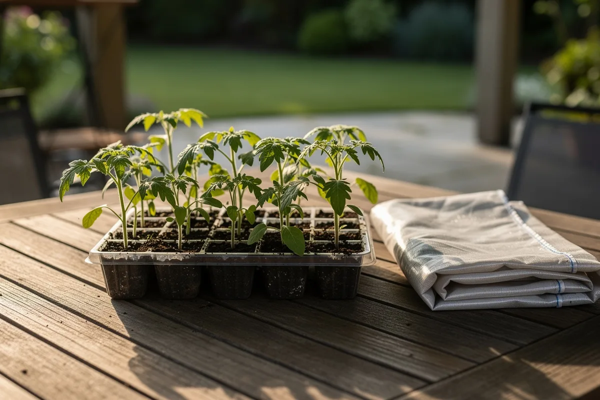 Hardening off tomato seedlings