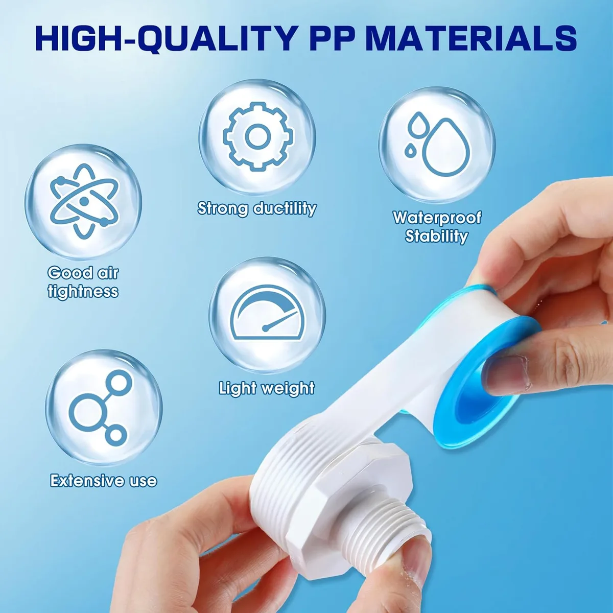 PTFE thread tape garden hose fitting