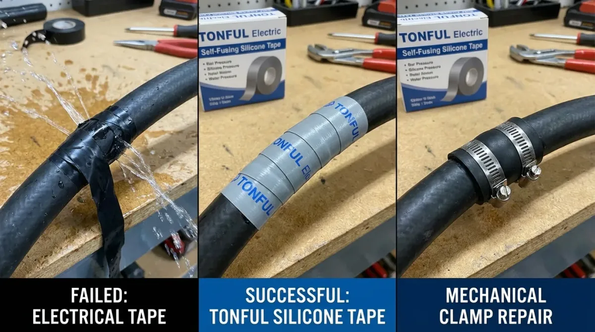 self-fusing silicone tape hose repair