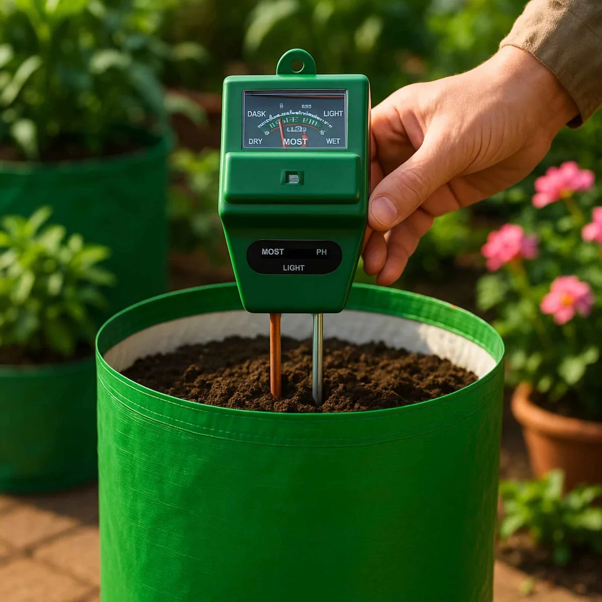 Soil pH testing for tomatoes