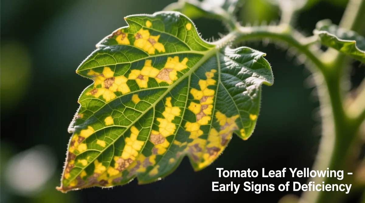 Why do tomato leaves turn yellow after watering?